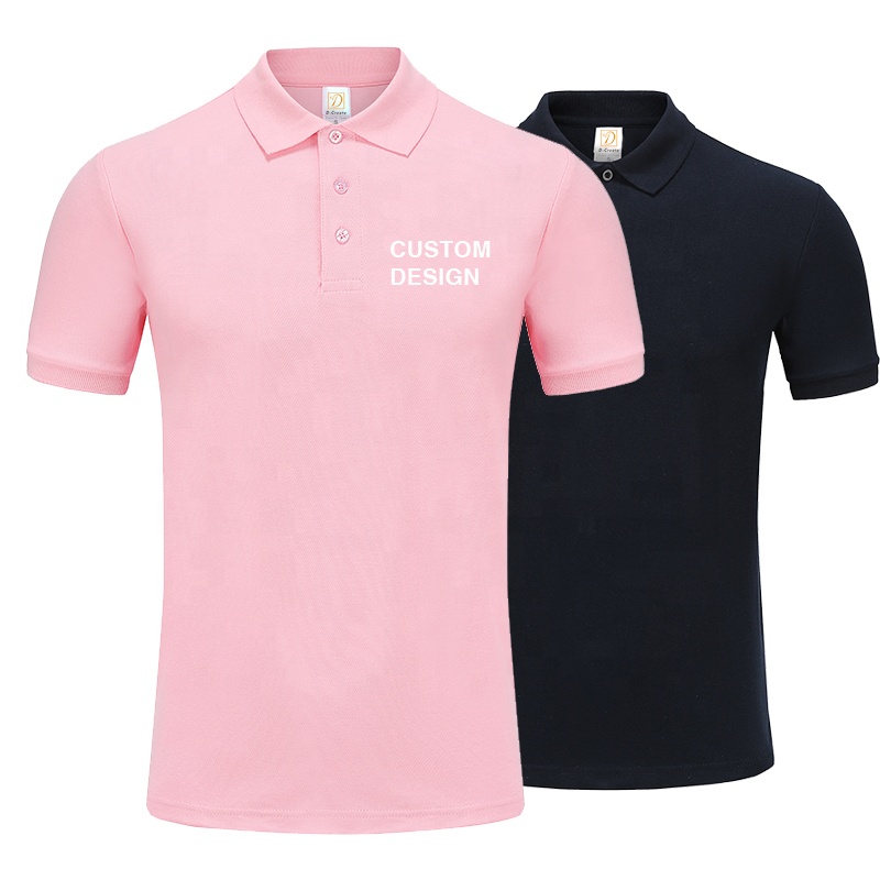 Hoge Kwaliteit Polo 100% Katoen Polo Voor Mannen Roze Polo Shirt