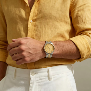 High Quality Fashion Golden Luxury Stainless Steel Quartz <b>Watch</b> with Auto Date Water Resistance Unisex Design - Product Image 3