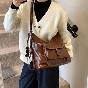 Bolso de cuero estilo hobo retro de gran capacidad para mujer, nuevo bolso de hombro. - Product Image 1