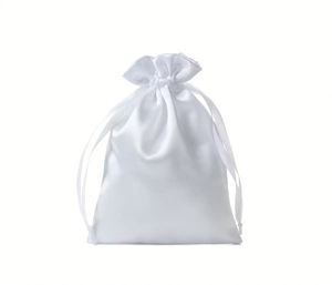 Sac à cordon personnalisé en satin de soie noir, rose doré, rose, blanc, grand format, avec logo, pour cadeaux - Product Image 3