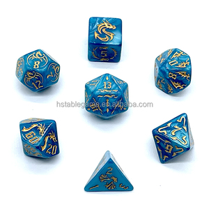 Juego de dados Polyhedral Pearl Dragon Dnd para mazmorras y dragones Rgp Dados RPG de alta calidad - Product Image 6