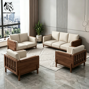 Fábrica ofrece el mejor precio, personaliza, gran stock listo para enviar, sofá moderno, nuevo modelo, muebles de sala de estar, sofá seccional de madera. - Product Image 6