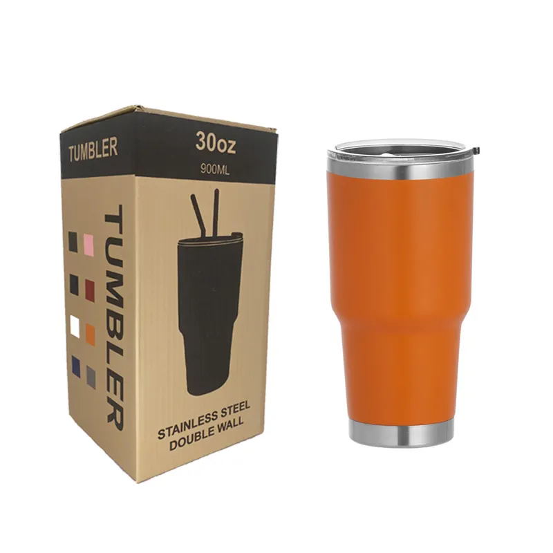 USA Warehouse Water Tumbler Cups Vacuum Insulated Insulated Double Wall 30oz Coffee Wine Beer Mug Stainless Steel Tumbler