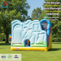 Château Gonflable Commercial pour Enfants : Toboggan et Aire de Saut Thème Chien de Dessin Animé – Idéal pour la Location en Gros