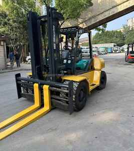 รถยกดีเซล Komatsu FD100 มือสอง รับน้ำหนัก 10 ตัน เสากระโดงสอง/สามท่อน ยางตัน สำหรับใช้งานนอกพื้นที่ - Product Image 6