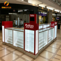 LED-beleuchtete Handy-Thekenvitrine, Glas-Display für Handyläden und Handy-Reparatur-Kioske in Einkaufszentren
