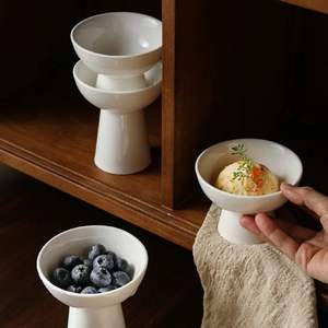 Tigela de Cerâmica para Arroz e Sopa de 4 Polegadas de Altura, Cor Sólida Simples, Nova Louça Chinesa para Casa, Tigela Criativa para Salada com Técnica Personalizada - Product Image 3