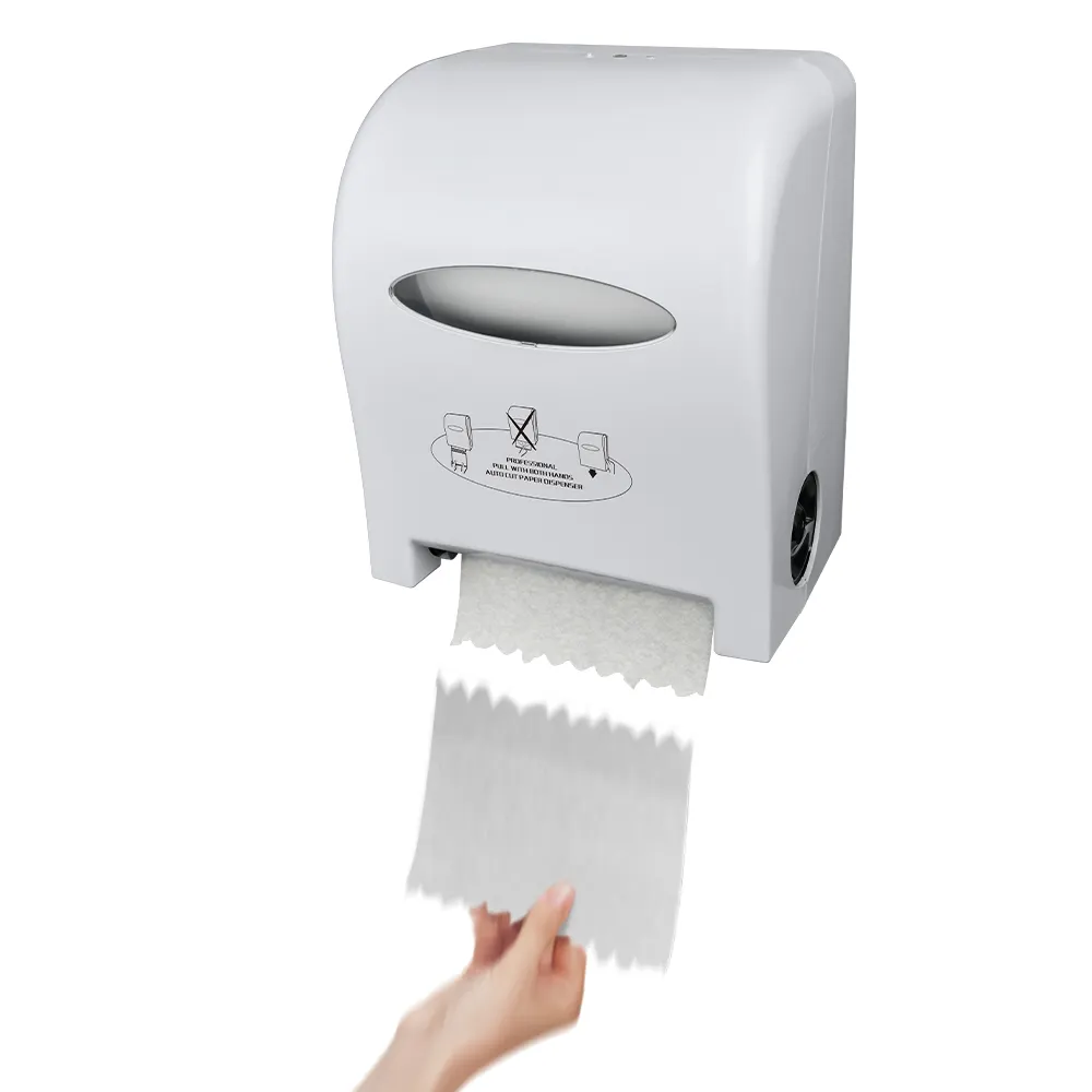 A1-19 AOLQ मैनुअल हाथ मुक्त कागज तौलिया मशीन, प्लास्टिक, ऑटो कटौती, 9 "चौड़ाई x 15" ऊंचाई एक्स 12 "गहराई
