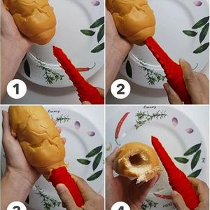 Hotdogger Hot Dog Bun Driller Reusable Bread Hole Drilling Tool BBQ Grilling Sausage Bun Maker <b>Kitchen</b> Baking <b>Accessories</b> - Product Image 4