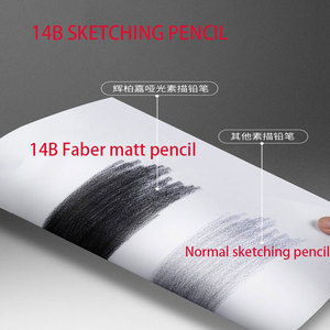 Faber Lâu Đài Hb/2B/4B/6B/8b/10b/12B/14B Nghệ Sĩ Bằng Gỗ Pitt Graphite Matte Chuyên Nghiệp Phác Thảo Bút Chì - Product Image 5