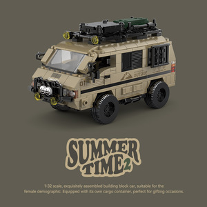 Contenedor de Plástico ABS PB, Coche de Juguete, Furgoneta de Verano, Delica Camper, Bloques de Construcción, Juguete de Bricolaje <span class=keywords><strong>para</strong></span> Niños, Regalo <span class=keywords><strong>para</strong></span> Mayores de 14 Años - Product Image 3