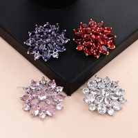 Kancing Kristal Rhinestone Bentuk Bunga Salju Cantik, Kancing Logam Cubic Zirconia untuk Cardigan, Kemeja Wanita, Mantel, Topi