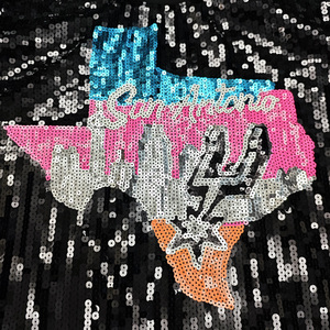 Oversize Black <strong>Sequin</strong> <strong>Crop</strong> <strong>top</strong> for San Antonio Women - Product Image 5