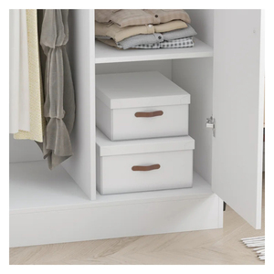 Armoire de chambre à coucher en bois moderne extensible à 4 portes, <span class=keywords><strong>grande</strong></span> <span class=keywords><strong>taille</strong></span>, <span class=keywords><strong>blanche</strong></span>, personnalisable, pour villa, à prix abordable - Product Image 4