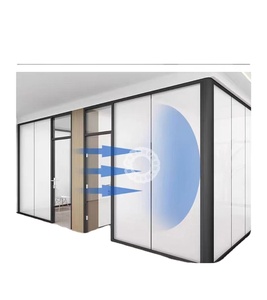 SZMK <span class=keywords><strong>Cloison</strong></span> de bureau insonorisée de luxe en aluminium et verre, hauteur réglable, <span class=keywords><strong>cloison</strong></span> modulaire moderne pour chambre, salle à manger, extérieur - Product Image 3
