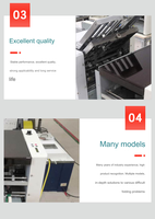 Machine de pliage automatique de bureau 4+2 pour papier A3, déplieuse de prospectus et de brochures, 4 plateaux, plieuse transversale de dépliants et de manuels, machine de pliage transversal de papier A4