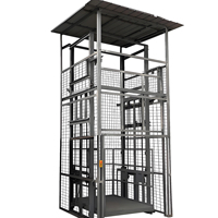 Mini-élévateur hydraulique électrique pas cher avec rail de guidage, montage mural, portable, parfait pour une utilisation à domicile sur deux étages