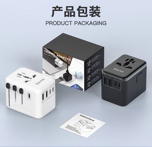 สินค้ามาแรงปี 2026 ปลั๊กแปลงไฟแบบ Type-C สำหรับหลายประเทศ พร้อมพอร์ต USB 3 ช่อง เหมาะสำหรับเป็นของขวัญแปลกใหม่ - Product Image 4