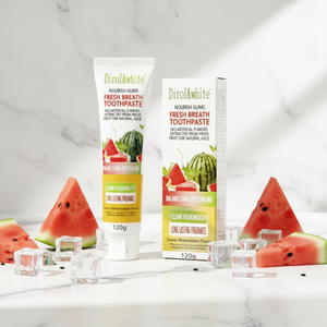 Dentifrice blanchissant pour adultes à la saveur <span class=keywords><strong>de</strong></span> pastèque biologique naturelle, marque privée, 120g, usage domestique - Product Image 1