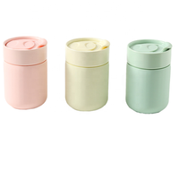 Portable 280ml 10oz tasse de voyage à café en céramique avec étui de protection en silicone réutilisable maison voiture utiliser porcelaine matériel PP couverture