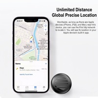 Nouveau traceur GPS Bluetooth pour animaux de compagnie avec lumière LED, certifié Apple MFi, dispositif anti-perte à positionnement global