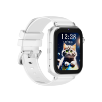 Montre connectée Android 4G pas chère avec suivi de position pour enfants, écran IPS carré, bracelet en gel de silice, étanche IP67, appel vidéo, boîtier en plastique