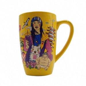 Factory-Customized <b>Plain</b> White Brown Ceramic Tea & Coffee <b>Mugs</b> Promotional Drinkware with Printed Logo Decal - Product Image 6