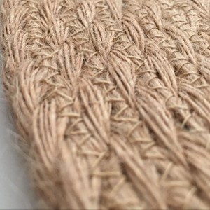 Ensemble de napperon rond avec des franges extra larges, tissu épais, imperméable, en <span class=keywords><strong>lin</strong></span> écologique naturel, <span class=keywords><strong>set</strong></span> de <span class=keywords><strong>table</strong></span> en poly - Product Image 3
