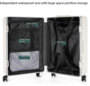 New Aluminum Frame PC Wide Pull Rod Suitcase Large Capacity Multifunctional <strong>Travel</strong> Luggage <strong>with</strong> Spinner <strong>Wheels</strong> Trolley <strong>Case</strong> - Product Image 5