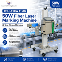 Imprimante laser à fibre haute vitesse IPS-LF50 F MG 50 Watt 12 000 mm/s, machine de marquage laser pour acier inoxydable, codeur laser pour logo de pneu