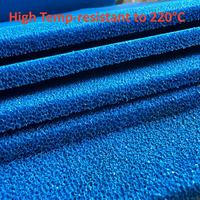 Feuille de mousse de silicone à cellules ouvertes SHB-20-10, densité 200 kg/m³, épaisseur 10 mm, bleue, pour table de presse à chaud et repassage, fabriquée en Chine