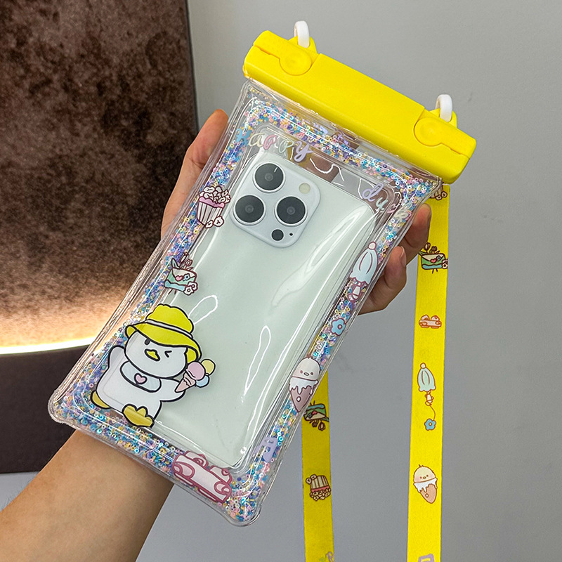 Shopping little yellow duck-includes cartoon thick lanyard