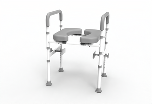 Siège de <span class=keywords><strong>toilette</strong></span> surélevé en fibre de carbone réglable en hauteur avec poignées pour personnes âgées, handicapées, sécurité dans la salle de bain, <span class=keywords><strong>logo</strong></span> personnalisable - Product Image 2