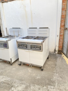 Freidora de gas industrial comercial profesional de alta eficiencia con doble cesta para aperitivos, patatas fritas y <span class=keywords><strong>pollo</strong></span> - Product Image 5