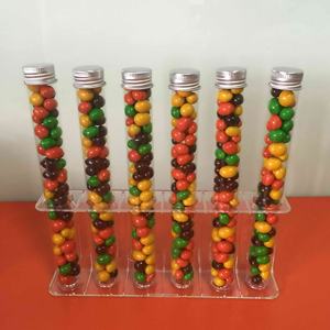 <span class=keywords><strong>Tube</strong></span> transparent en PETG avec capuchons en aluminium <span class=keywords><strong>Tube</strong></span> à cigare en plastique 20x200mm/bonbons - Product Image 4