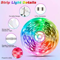 Tira de Luces LED Flexible RGBIC SMD5050 Programable y Direccionable para Decoración de Interiores, 3000K 4000K 6500K 12V 24V