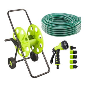VERTAK Dévidoir de tuyau portable 30m avec réservoir d'eau intégré et enrouleur, en PVC et 7 modes de jet, pour jardin et maison - Product Image 2