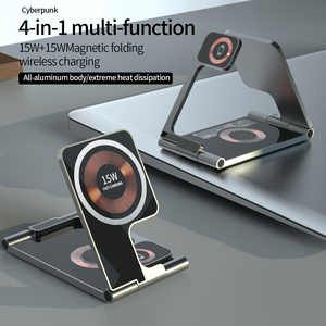 <span class=keywords><strong>Precio</strong></span> al por mayor 15W plegable 4 en 1 estación de carga inalámbrica multifuncional eléctrico Flexible <span class=keywords><strong>iPhone</strong></span> 16/15 soporte auricular uso - Product Image 2