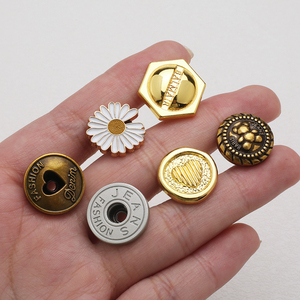 Nút áo khoác, khuy kim loại hợp kim kẽm, đinh tán may quần jean, có khắc logo tùy chỉnh - Product Image 5