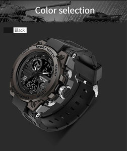 Reloj Deportivo Digital para Hombre Sanda 739, Reloj de Pulsera Electrónico Impermeable con Doble Pantalla, Reloj Deportivo Informal para Exteriores para Hombre - Product Image 2