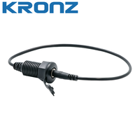 KRONZ Plaque murale étanche et anti-poussière 3,5 mm TRS Stéréo avec fixation par vis filetée, câble audio mâle-femelle encastré 400 mm