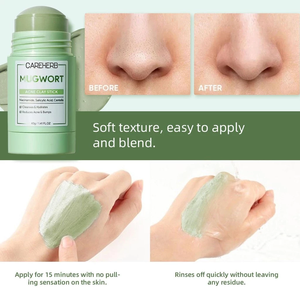 Masque de boue pour le visage Pores profonds nettoyant Alaska volcan dissolvant de points noirs armoise acné niacinamide masque d'argile éclaircissant bâton - Product Image 4