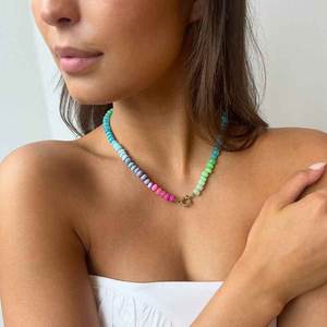 Zooying Rainbow Collar Longitud personalizada Colorido Count Pan Stone collar Hecho a mano con cuentas Cadena de clavícula regalo de Dama - Product Image 5
