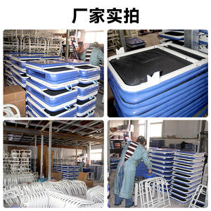 Chaise et lit pliants en acier pour hôpital – Portable, idéal pour l'école et l'atelier, option d'extension par lecture de code QR - Product Image 2