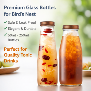 Bocaux en verre de 50 ml, 120 ml, 200 ml avec couvercle à vis en métal pour aliments pour bébés, nids d'oiseaux, emballages de boissons, bocal en verre de qualité alimentaire sans BPA/PVC - Product Image 5