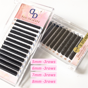 Rồng Dưới Lông Mi 5-6-7-8mm Mix J Curl Mới Dễ Dàng Quạt Lash Mở Rộng 0.07 Nhãn Hiệu Riêng Hải Quan Mềm Lông Mi Mở Rộng - Product Image 3