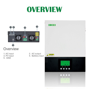 Convertisseur <span class=keywords><strong>solaire</strong></span> hors réseau haute efficacité 1,5 kW 3 kW avec <span class=keywords><strong>chargeur</strong></span> MPPT 80A intégré pour système d'alimentation domestique - Product Image 1