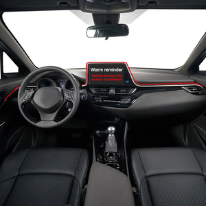 อุปกรณ์ตกแต่งภายในรถยนต์ ABS ของแท้ OEM เหมาะสำหรับ Toyota 2018 C-HR คาร์บอนไฟเบอร์ แผงหน้าปัด แถบตกแต่ง - Product Image 2