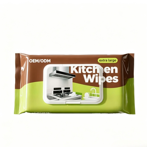 Lingettes de nettoyage de cuisine extra-épaisses sur mesure OEM/ODM, format jumbo pour le dégraissage des cuisinières et des hottes, best-seller en Europe - Product Image 1