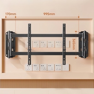 Nouveauté <span class=keywords><strong>Support</strong></span> <span class=keywords><strong>mural</strong></span> extensible <span class=keywords><strong>pour</strong></span> téléviseur fin, <span class=keywords><strong>support</strong></span> pliable <span class=keywords><strong>pour</strong></span> écrans incurvés/plats - Product Image 2